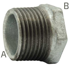 Réduction simple galvanisée mâle/femelle 3/4 x 1/4 Codital_ref 241 GALVA