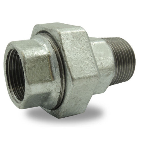 Raccord union mâle-femelle 2"1/2 fonte malléable galvanisée Codital_ref 341 GALVA
