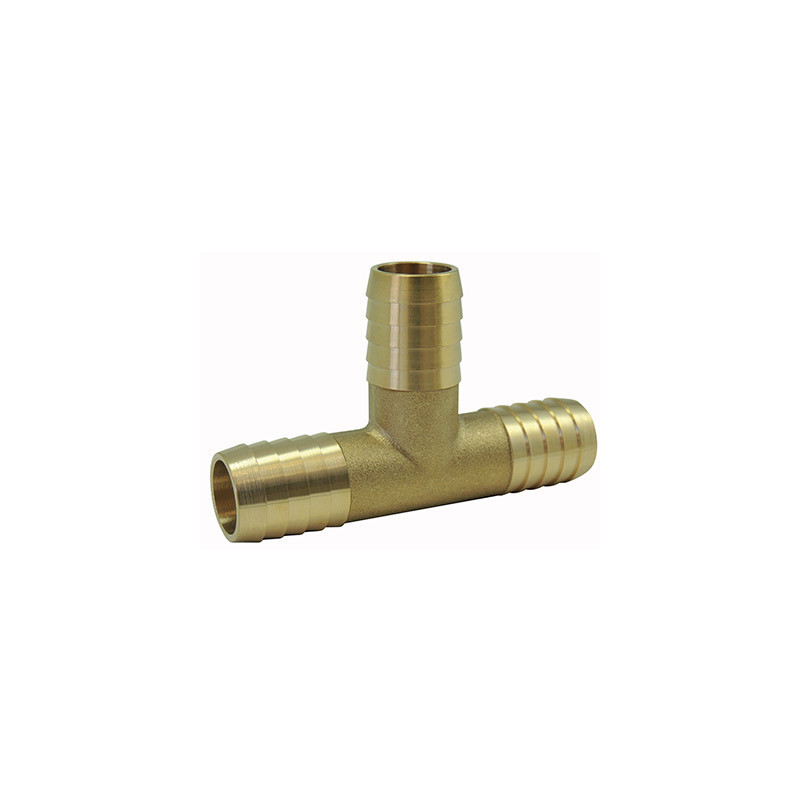 Té cannelé laiton Ø10mm pour tuyau Codital_ref 518