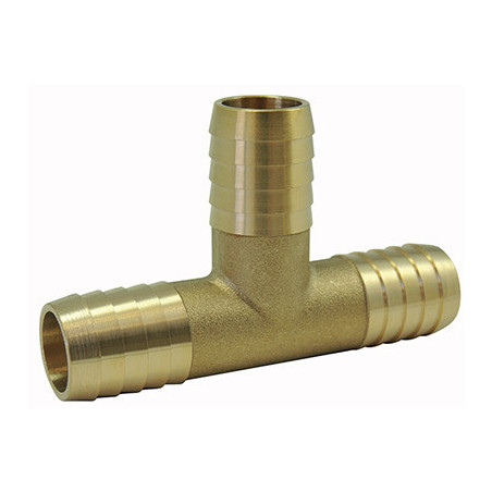 Té cannelé laiton Ø10mm pour tuyau Codital_ref 518