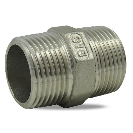 Mamelon inox 316 1"1/4 Mâle/Mâle BSPT Codital_ref 8280
