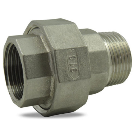 Raccord union conique mâle/femelle 1/2" inox 316 Codital_ref 8341