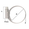 Collier de serrage W2 Ø140-160 mm bande pleine 12 mm PRAMAC_ref AX13140160-1
