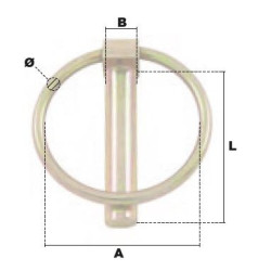 Goupille clips Ø9 mm PRAMAC acier zingué_ref WCP109-1