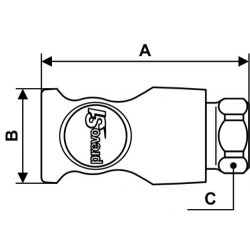 Schéma raccord sécurité femelle BSPP G 1/2" PREVOST_ref CSI_081103