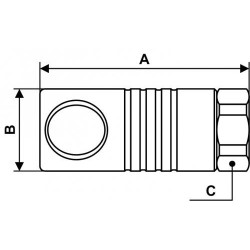 Schéma raccord sécurité BSPP G 1/2" PREVOST inox_ref CSM+111103