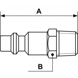 Embout fileté mâle BSPP R 1/2" PREVOST inox_ref IRP116153-2