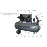 Schéma compresseur air 200L 400V triphasé PRODIF_ref TRE2320055TG