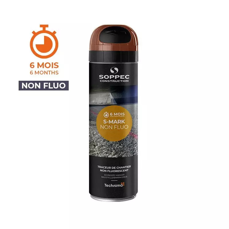 TRACEUR DE CHANTIER TEMPORAIRE MARRON NON FLUORESCENT S MARK