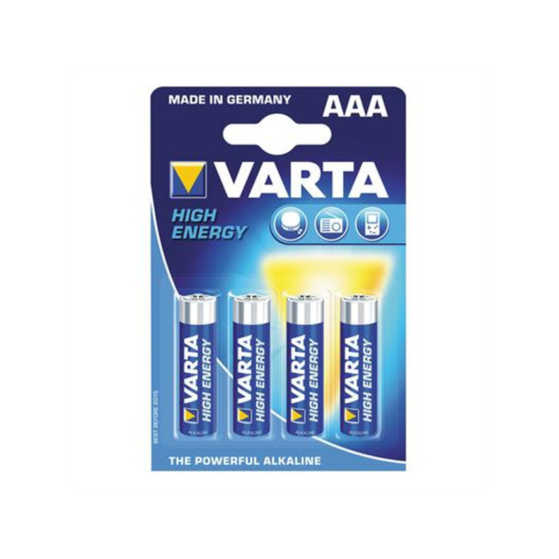 4 PILES ALCALINE LONGLIFE POWER VARTA AAA/LR03