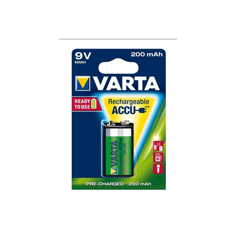 PILE RECHARGEABLE VARTA ACCU 9V/6F22 - 200 mAh