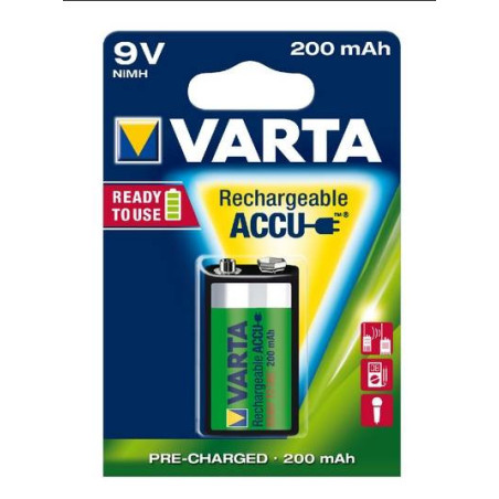 PILE RECHARGEABLE VARTA ACCU 9V/6F22 - 200 mAh