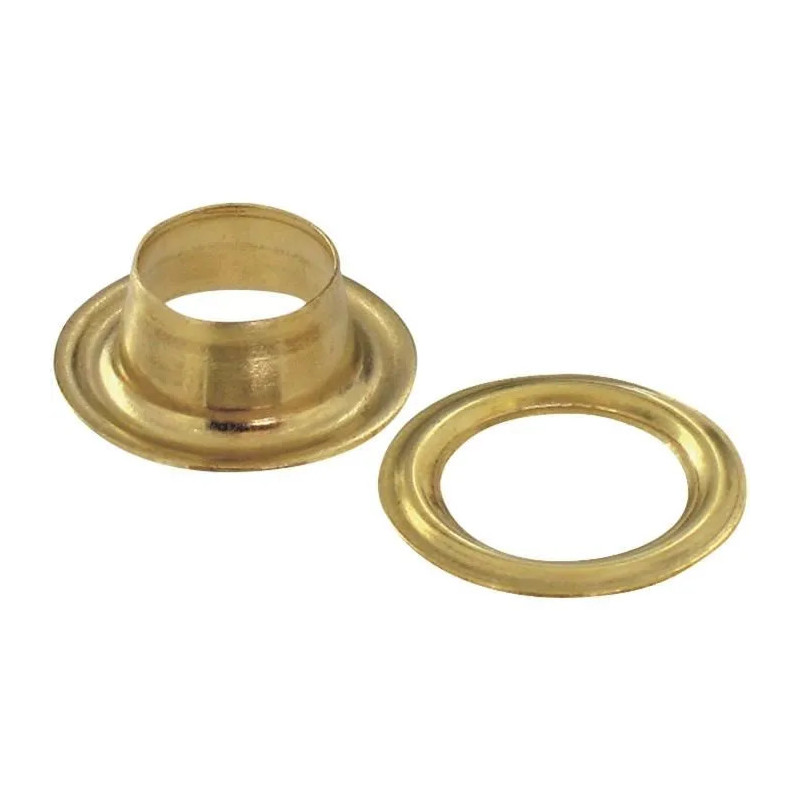 OEILLET DE BACHE LAITON NICKELÉ 8MM