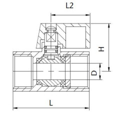 VANNE A SPHERE SERIE MINI F/F LEVIER NOIR 3/4”
