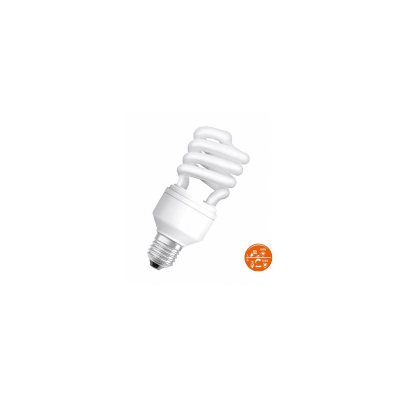Ampoule OSRAM Dulux Star 15W E27 900 lumens blanc chaud_ref 476093