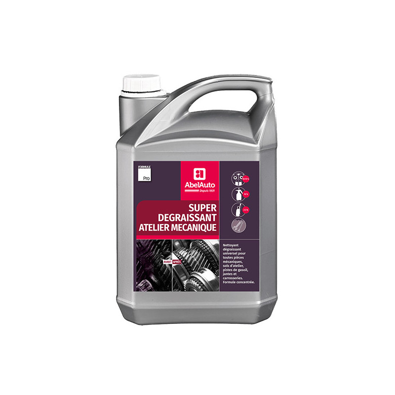 Bidon de 5L de super dégraissant Abel Auto pour mécanique et atelier_ref 015202