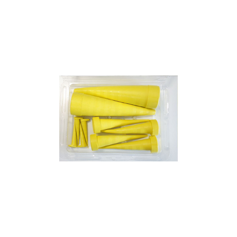 BOÎTE DE 10 BOUCHONS YELLOC MIXTE 4 MICRO 4 MEDIUM 2 XL