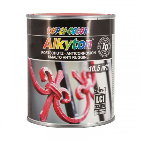 POT DE PEINTURE ANTICORROSION ROUGE - RAL 3020 ALKYTON - DUPLICOLOR - POT DE 750 ML