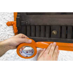 Ruban adhésif PVC orange Eurocel 50mm x 33m pour bâtiment_ref PV07AA0041-2
