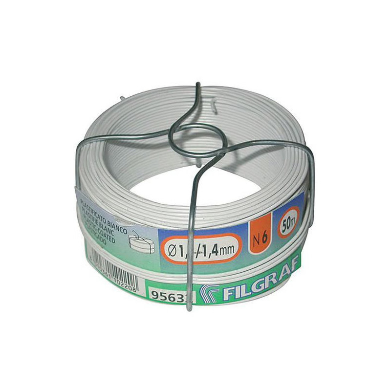 FIL DE FER PLASTIFIE D0,8MM - BOBINE DE 100M