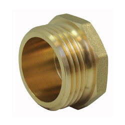 Bouchon mâle 1/4" laiton Codital à tête hexagonale_ref 1291