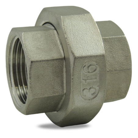 Raccord union conique femelle/femelle 1/2" inox 316 Codital_ref 8340