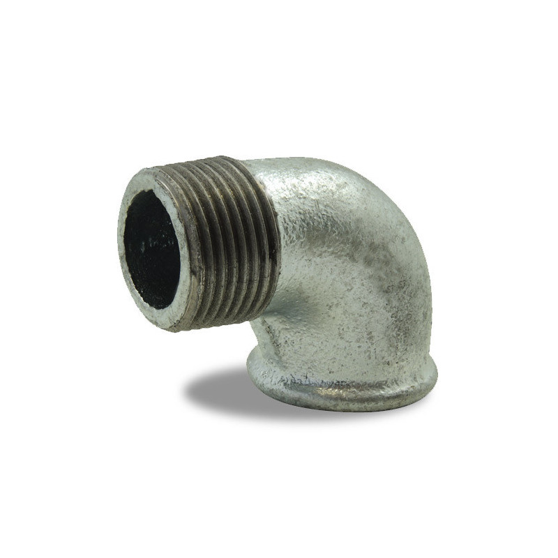 Coude 90° mâle femelle 2"1/2 en fonte galvanisée Codital_ref 92 GALVA