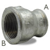 Manchon réduit galvanisé 4" x 3" Codital_ref 240 GALVA