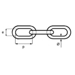 Chaîne acier allié IDMAT DN16 Grade 80_ref CHR016-1