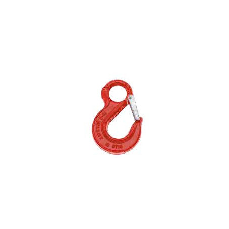 Crochet de levage à œil IDMAT 3,15 tonnes avec linguet de sécurité_ref CHRO010