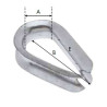Cosse cœur standard IDMAT DN3 pour câble acier 3 mm_ref COS003-1
