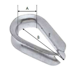Cosse cœur standard IDMAT DN12 pour câble acier 12 mm_ref COS012-1