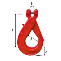 Crochet de levage automatique à chape IDMAT 13 mm CMU 5,3T_ref CSACL5300-1