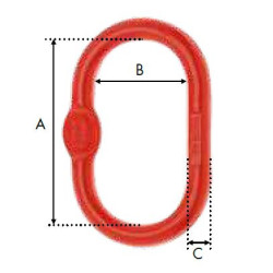 Anneau de levage simple IDMAT acier allié 36 mm - CMU 14T_ref MTS130-1