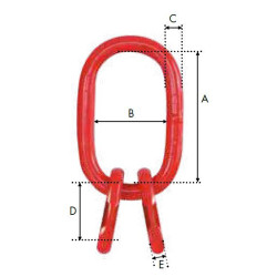 Anneau de levage triple IDMAT acier Ø8 mm_ref MTT045-1