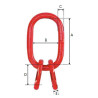 Anneau de levage triple IDMAT acier Ø13 mm_ref MTT100-1