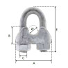 Serre-câble à étrier IDMAT Ø8mm zingué_ref SEG008-1