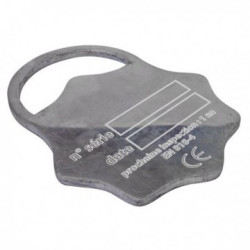 Plaque de marquage aluminium pour élingue chaîne 1 brin LEVAC_ref 4300-25