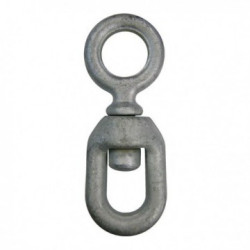 Émerillon grand œil acier zingué Ø12 mm CMU 600kg Levac_ref 5172B