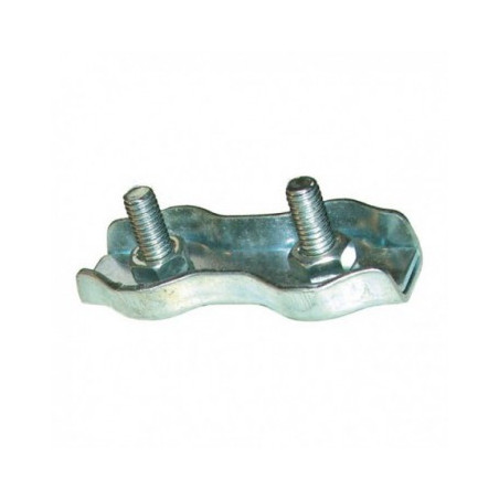 Serre-câble plat acier zingué Ø6 mm 2 boulons Levac_ref 5280E