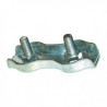 Serre-câble plat acier zingué Ø6 mm 2 boulons Levac_ref 5280E