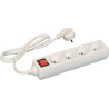 Bloc multiprises 4 prises 230V avec interrupteur lumineux SODELEC câble 1 m_ref SOD03152