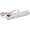 Bloc multiprises 5 prises 230V avec interrupteur lumineux SODELEC câble 1 m_ref SOD03153
