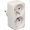 Bloc multiprises 2 prises 230V 2P+T 10/16A avec protection enfants SODELEC_ref SOD03243