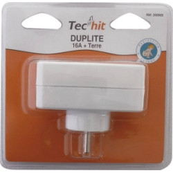 Bloc multiprises 2 prises 230V 2P+T 10/16A avec protection enfants SODELEC_ref SOD03243-1