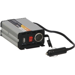 Abaisseur de tension 24V vers 12V 15A avec prise USB et allume-cigare SODELEC_ref SOD05105