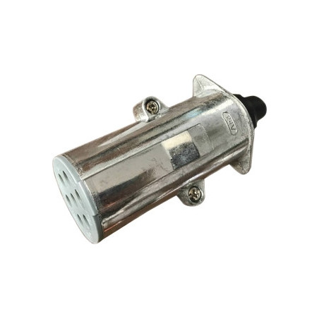 prise remorque 7 broches mâle type S 24V aluminium avec connexion à vis SODELEC_ref SOD16024