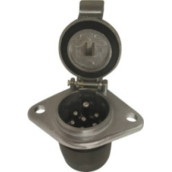 Socle femelle 7 plots type N 24V métallique avec connexion à vis SODELEC_ref SOD16067