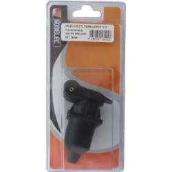 PRISE 3 PLOTS FEMELLE PLASTIQUE 4 POINTS DE FIXATION - BLISTER