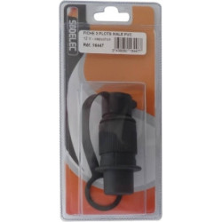 FICHE 3 PLOTS MÂLE PLASTIQUE AVEC CAPUCHON - BLISTER